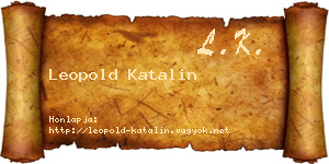 Leopold Katalin névjegykártya